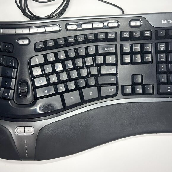 Microsoft Natural 1048 KU-0462 Ergonomic Keyboard 4000 v1.0 Black USB Wired - Picture 3 of 16